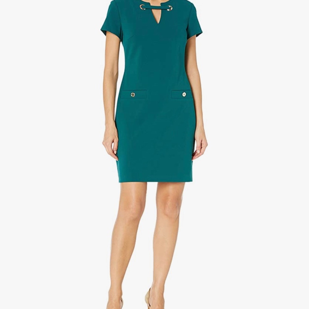 Tommy Hilfiger forest green shift dress
